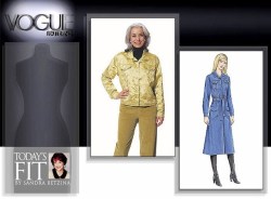 7610  VOGUE BETZINA JEAN JACKET, LONG COAT PATTERN ABC,DEF,GHIJ